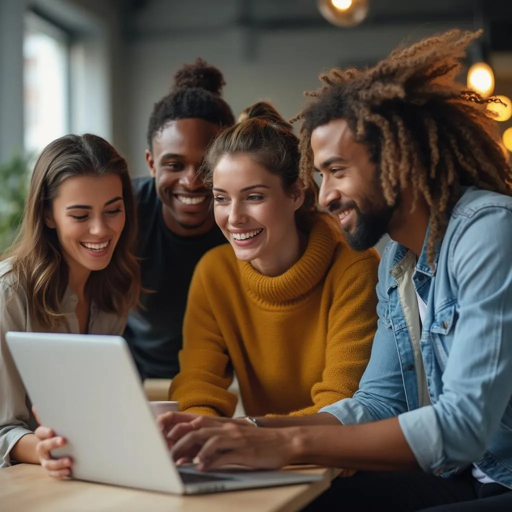 Jeunes professionnels discutant de finances
